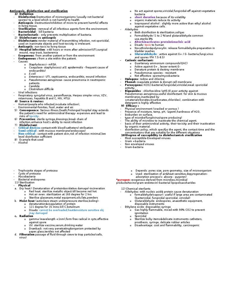 Antisepsis Disinfectant Sterilization (Microbiology) Free 30day