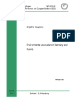 Environmental Journalism in Germany and Russia