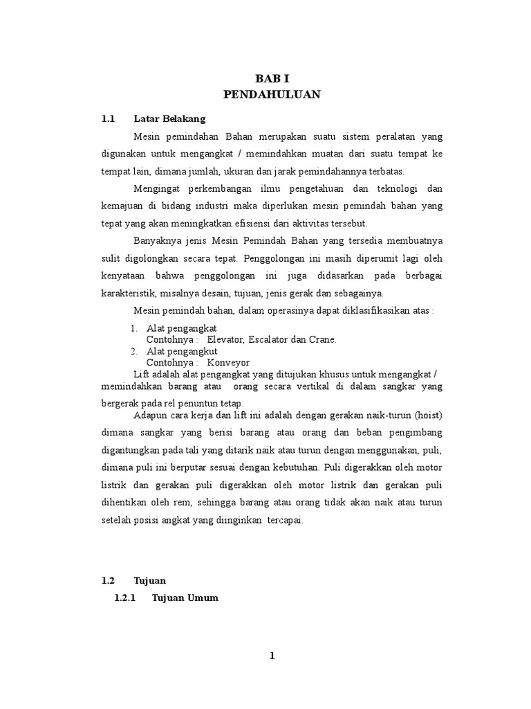 Makalah Elevator Lift Pdf