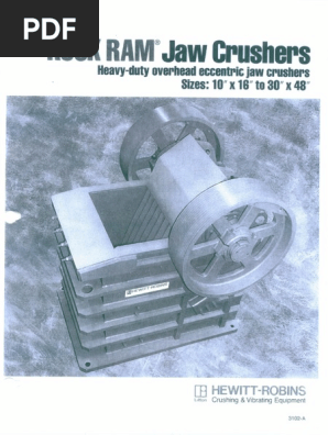 JOE CRUSHER パンフレット JOE CRUSHER パンフレット High Productivity Jaw Crushers