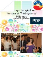  Mga Isyu Tungkol Sa Kultura at Tradisyon