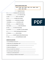 1-Complete Using The Verbs in Present Simple Tense Eat Run Make Go Get Up Drive Ride Dance Walk Play Drink Study Write Read Swim