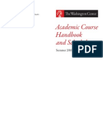 Course Handbook Schedule 2010