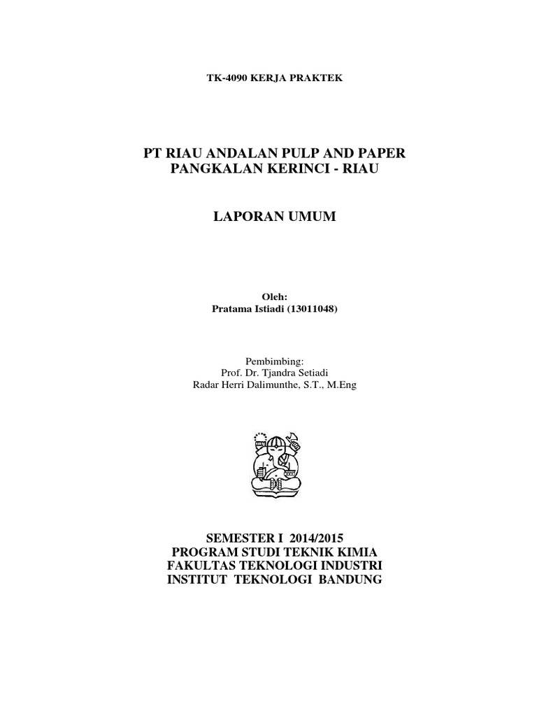 Laporan KP PT. RAPP 2 PDF | PDF