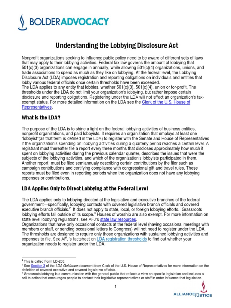 Lobbying intelligence overview