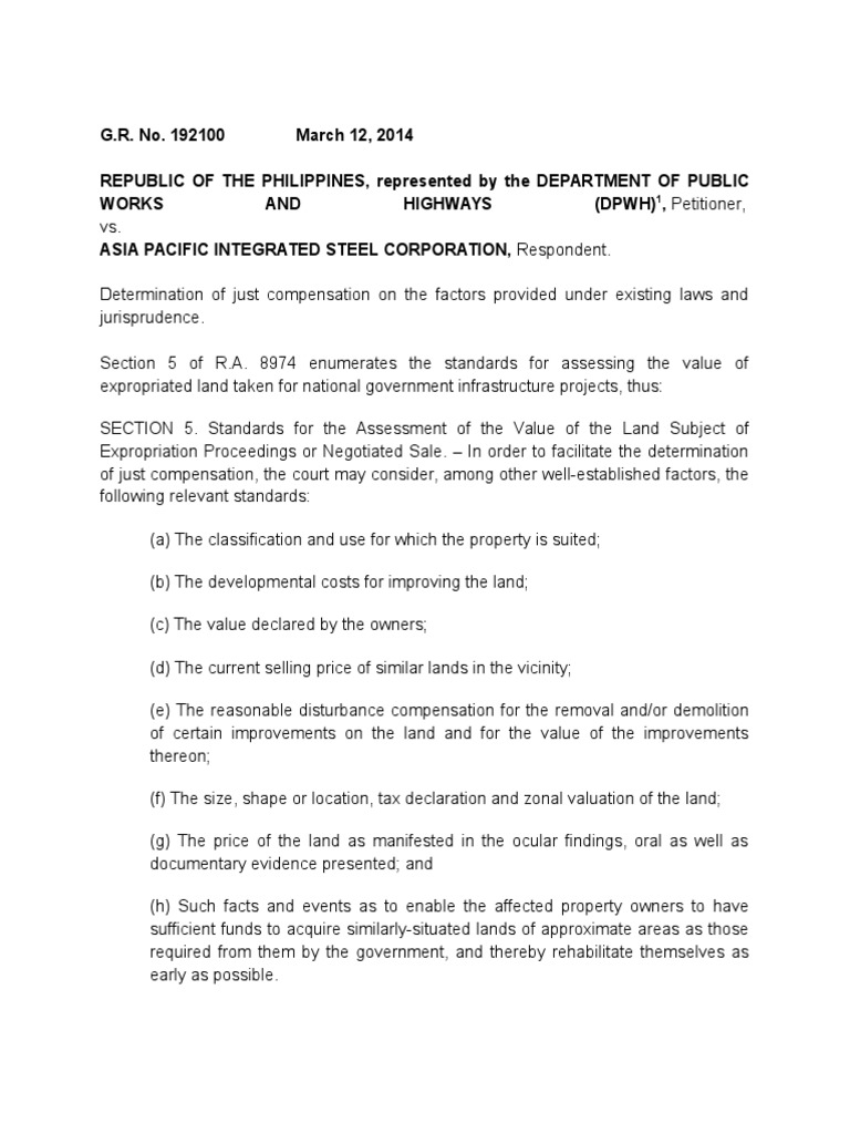 Just Compensation Just Compensation Real Estate Appraisal