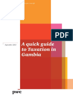 A Quick Guide To Taxation in Gambia September 2013