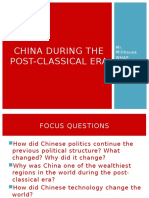 China in The Post-Classical Era