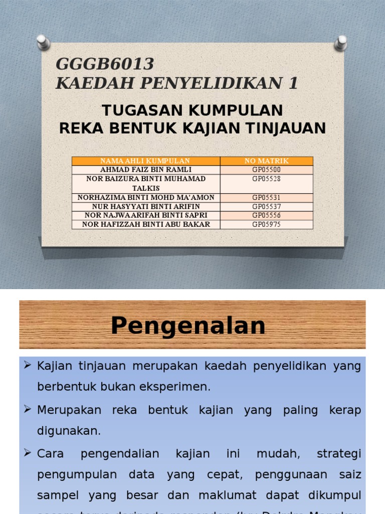 Kaedah Tinjauan Pdf