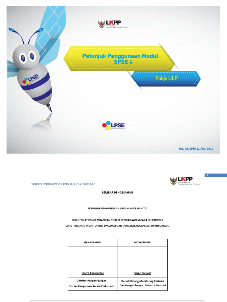Panduan SPSE v4.1 Panitia PDF | PDF