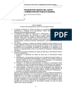 Clasificador Por Objeto Del Gasto para La Administracion Publica Federal PDF