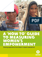 A How To' Guide To Measuring Women's Empowerment: Sharing Experience From Oxfam's Impact Evaluations