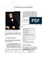 Leyes de Faraday de La Electrólisis