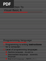 Introduction To Visual Basic 6