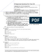 Check List of Important Qs - XII PDF