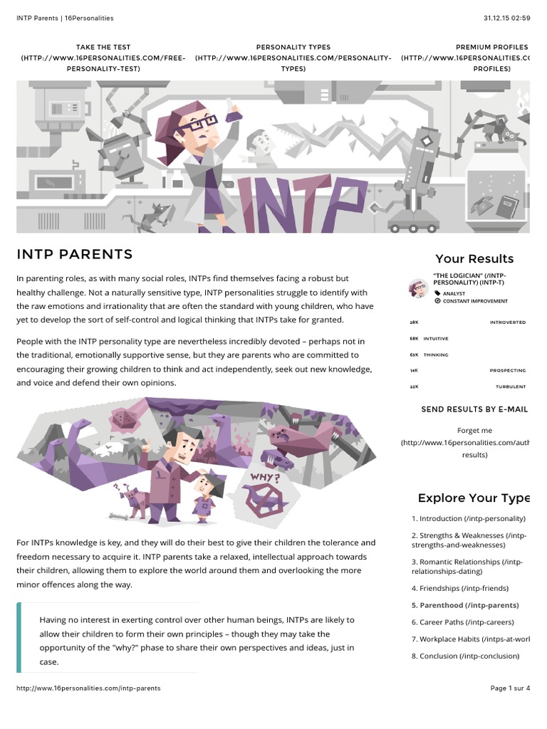 INTP Parents - 16personalities | PDF | Parenting | Relationships