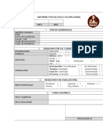 Informe Psicologico Ocupacional