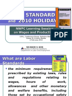 Labor Standards 2010 Holidays
