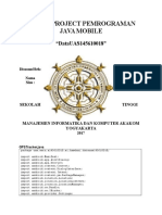 Script Project Pemrograman Java Mobile: "Datauas145610018"