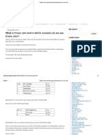 What Is Cross Join and in Which Scenario Do We Use Cross Join