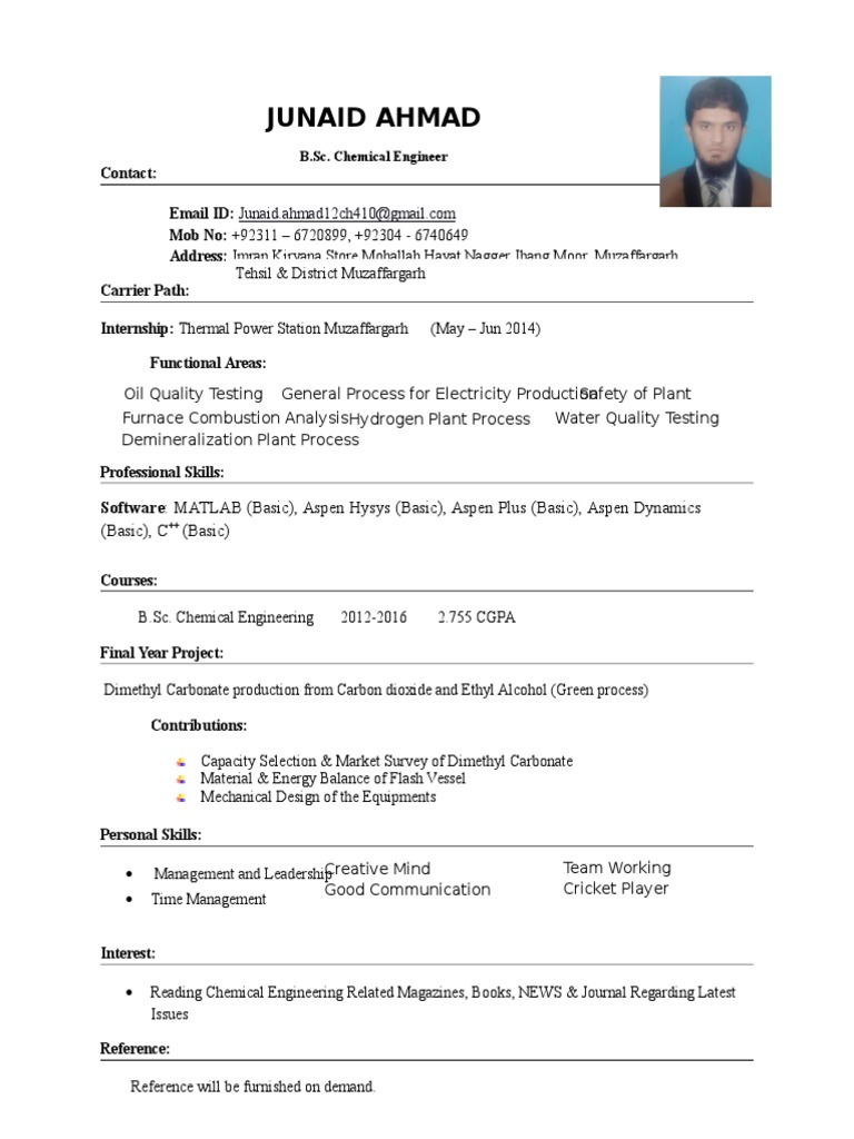 Junaid Ahmad, CV | PDF