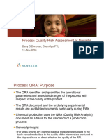 Process Quality Risk Assessment at Novartis