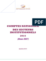 Comptes Nationaux Des Secteurs Institutionnels 2015