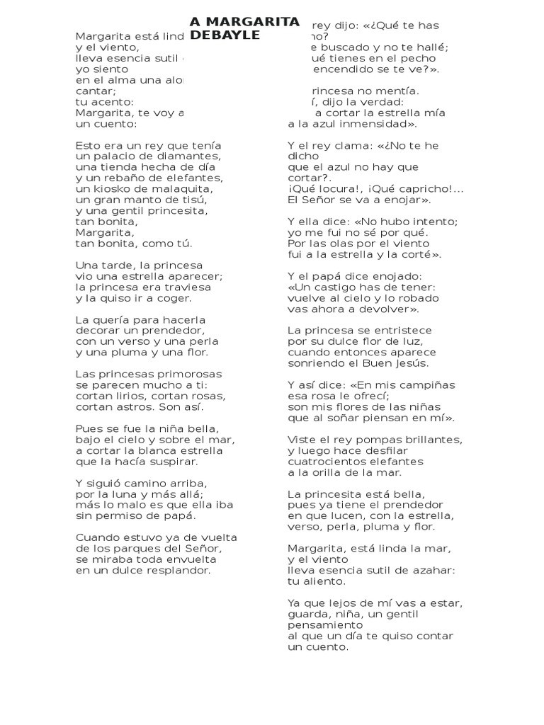 Margarita Está Linda La Mar PDF Ocio