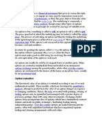 Assignment Option Pricing Model