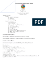 Faculty Meeting Agenda - February 22 2017