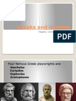 Greeks and Romans: Tragedy, Comedy and Thespis