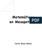 Matematicas en Mesopotamia PDF