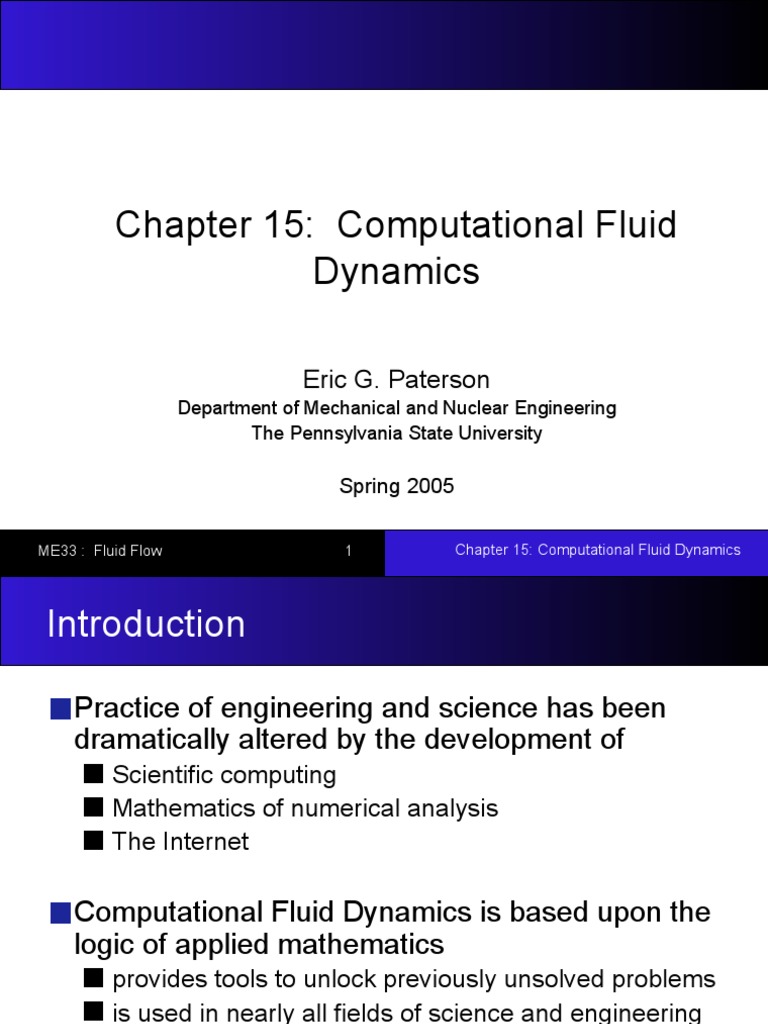 Overview of Computational Fluid Dynamics | PDF | Computational Fluid ...