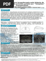 Orientações para braquiterapia pela biópsia de mapeamento da próstata guiada por "Template" transperineal