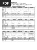 Horario de Clases Segundo Semestre