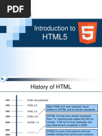 Introduction To HTML5