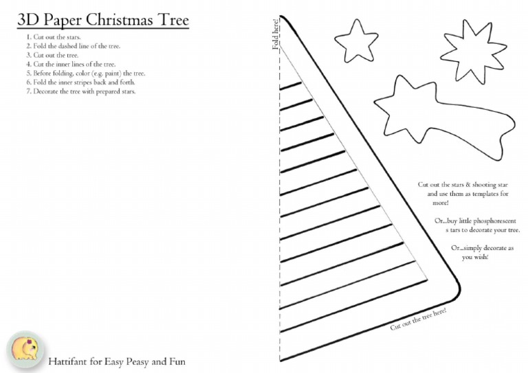 3D Paper Tree Template PDF