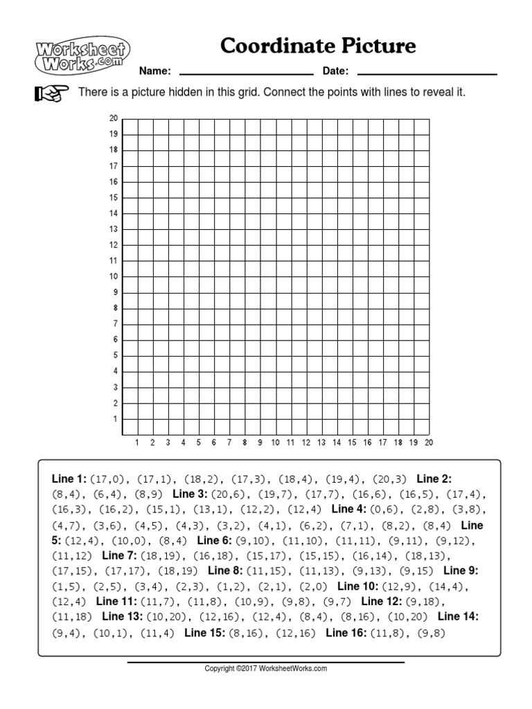 WorksheetWorks Coordinate Picture 1 | PDF