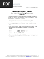 Asme B31.3 Process Piping: Case Study 5: Impact Testing Requirements (Question)