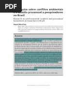 A Pesquisa Sobre Conflitos Ambientais e o Assédio Processual a Pesquisadores No Brasil - ALTERADO