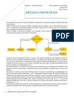 Obtención de Metales A Partir de Sus Minerales