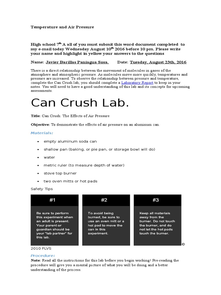 Can Crush Lab Javy PDF Pressure Atmosphere Of Earth