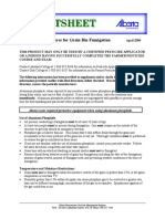 Procedures For Grain Bin Fumigation: April 2004