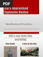 IED's Improvised Explosive Device: Identification & Procedures