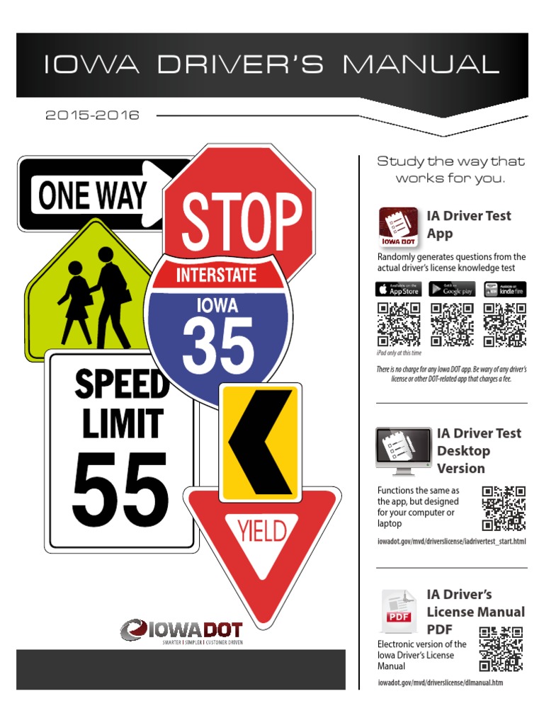 Iowa Driver'S Manual: IA Driver Test App | PDF | Driver's License | Driving