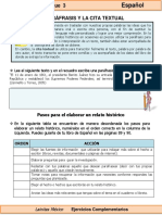 6to Grado - Español - La Paráfrasis y La Cita Textual PDF