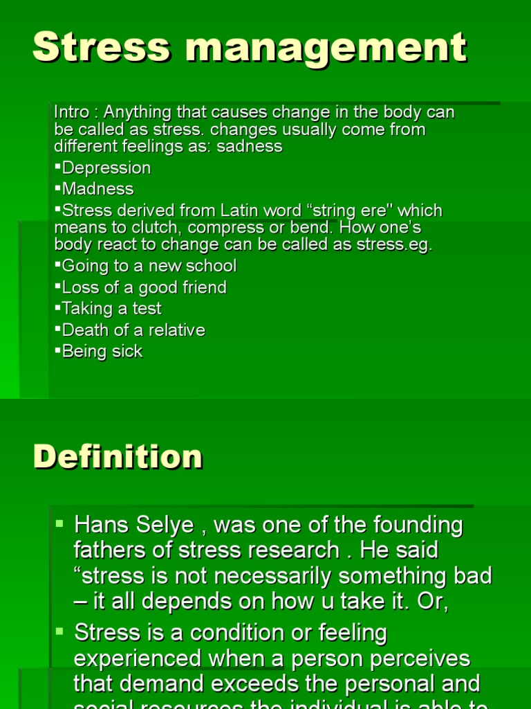 Effective Stress Management Techniques | PDF | Stress (Biology) | Human ...