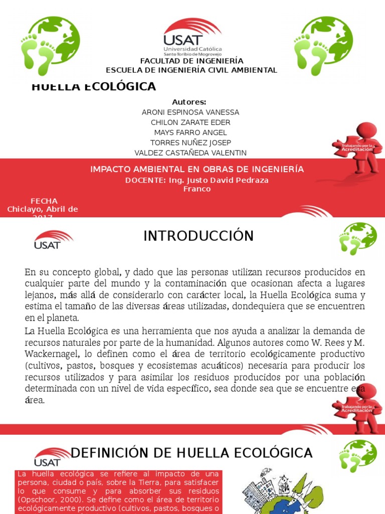 Características de la Huella Ecológica | PDF | Contaminación | Ecología