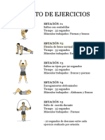 Circuito de Ejercicios de Educacion Fisica