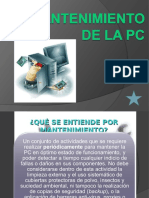 Mantenimiento de La Pc